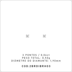 Brinco Solitário 3 Pontos