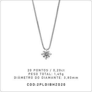 Pingente Solitário 20 Pontos