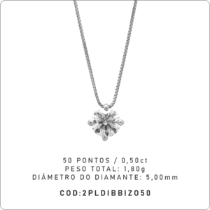 Pingente Solitário 50 Pontos