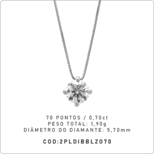 Pingente Solitário 70 Pontos