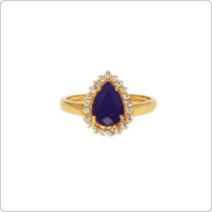 Anel Safira 7x5 Gota