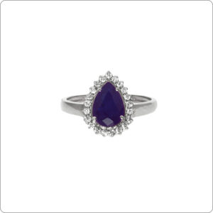 Anel Safira 7x5 Gota