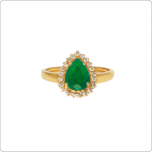 Anel Esmeralda 8x6 Gota