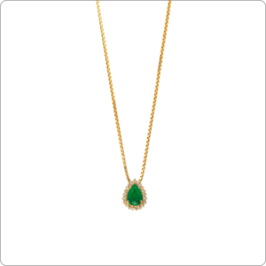 Pingente Esmeralda 8x6 Gota