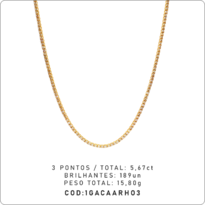 Gargantilha 4 Garras 3 Pontos