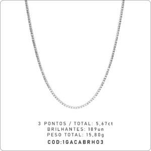 Gargantilha 4 Garras 3 Pontos