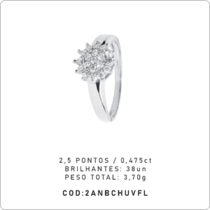 Anel Chuveiro Flor 2,5 Pontos
